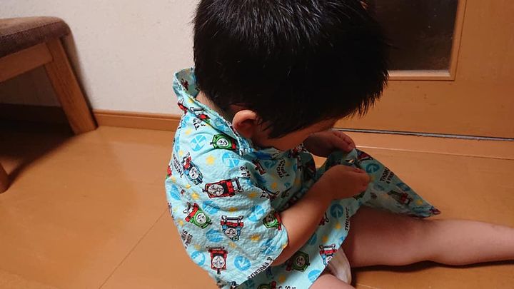 3歳3ヶ月の長男は、だんだん、自分のことを自分でできるようになっ