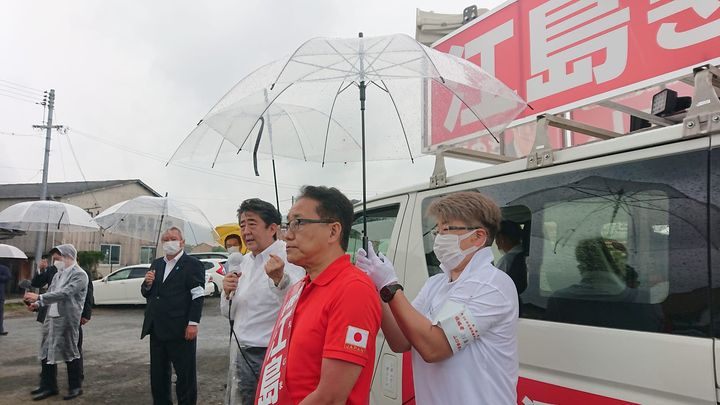 雨がひどくなってきましたが、

午前中は、10箇所近く街頭演説ラ